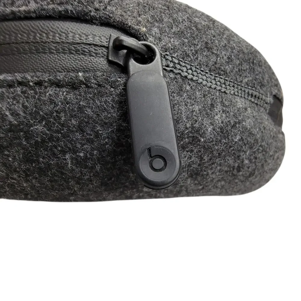 Beats by Dre Solo Pro Gray Fabric Wireless Headphone Zipper Carrying Case OEM